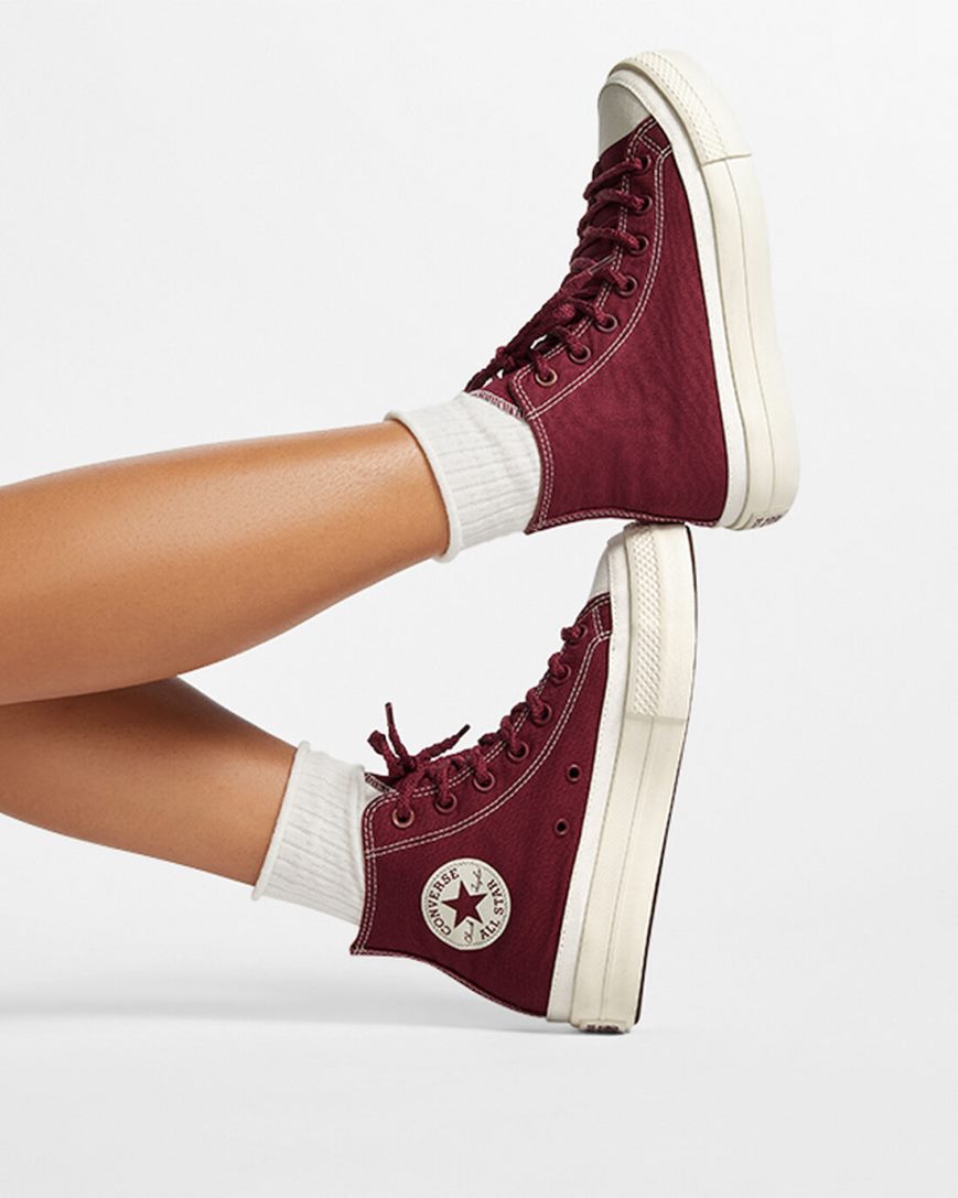 Zapatos Plataforma Converse Chuck Taylor All Star Lift Tonal Canvas Altas Mujer Rosas | PE 4W28L5